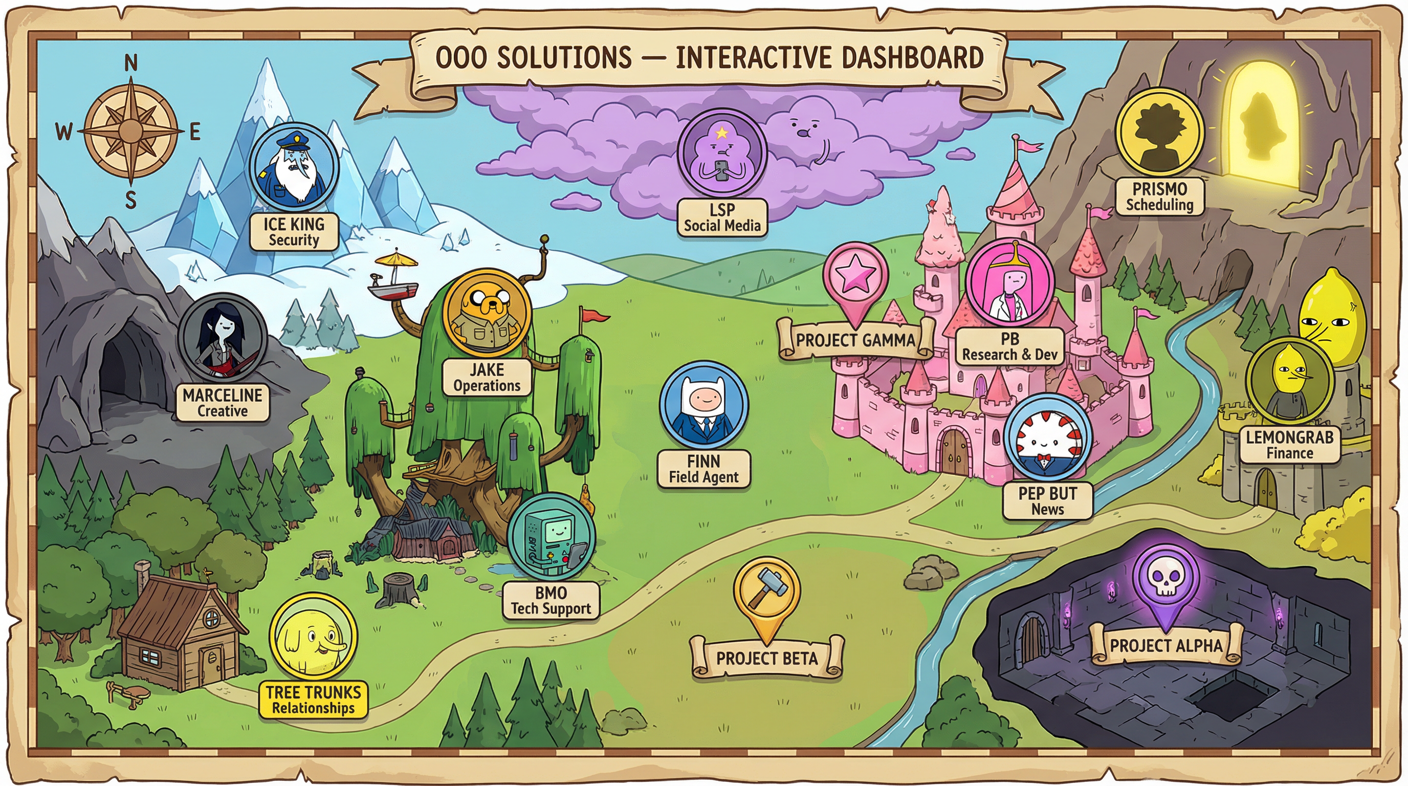 Mapa interativo Land of Ooo